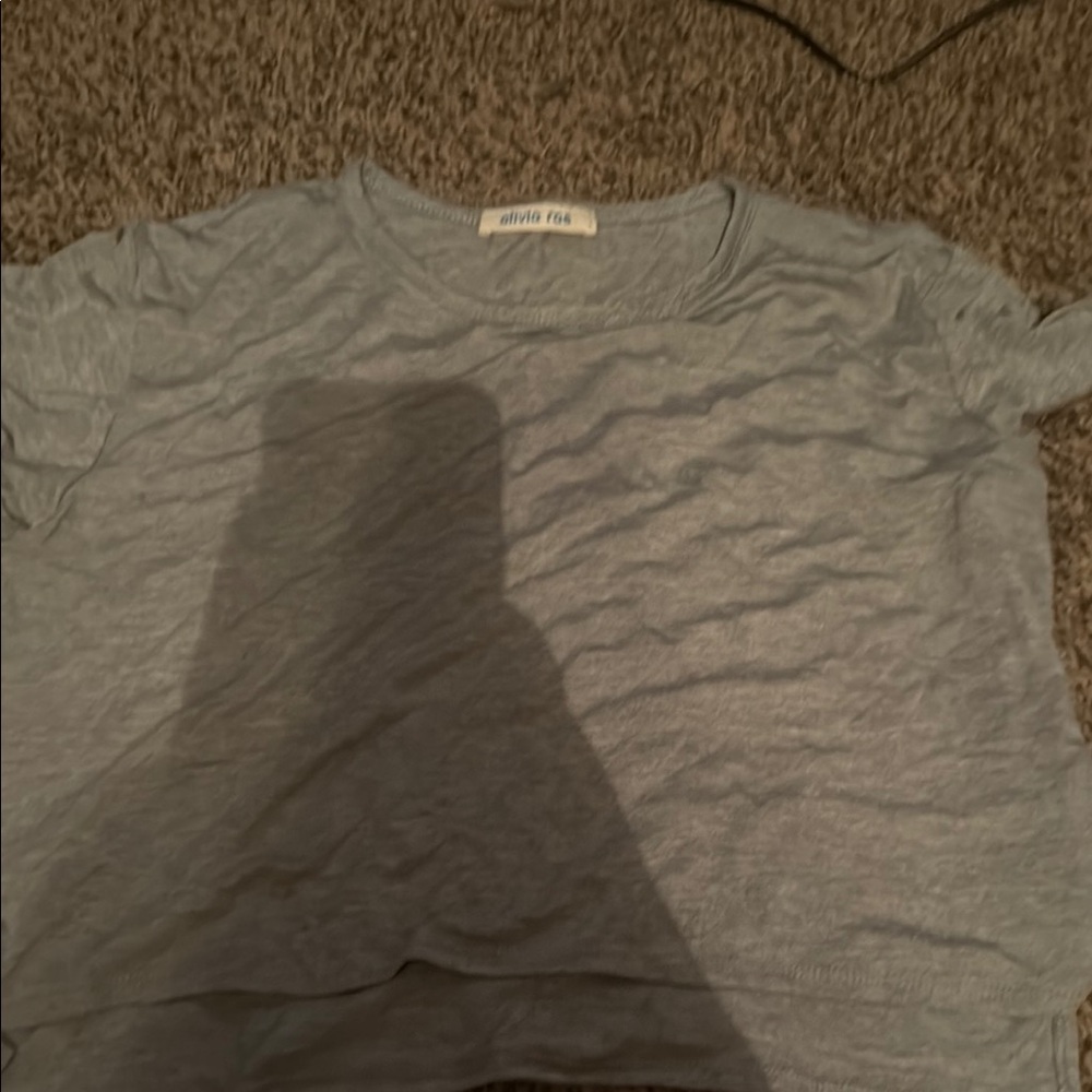 Gray Short Sleeve Top